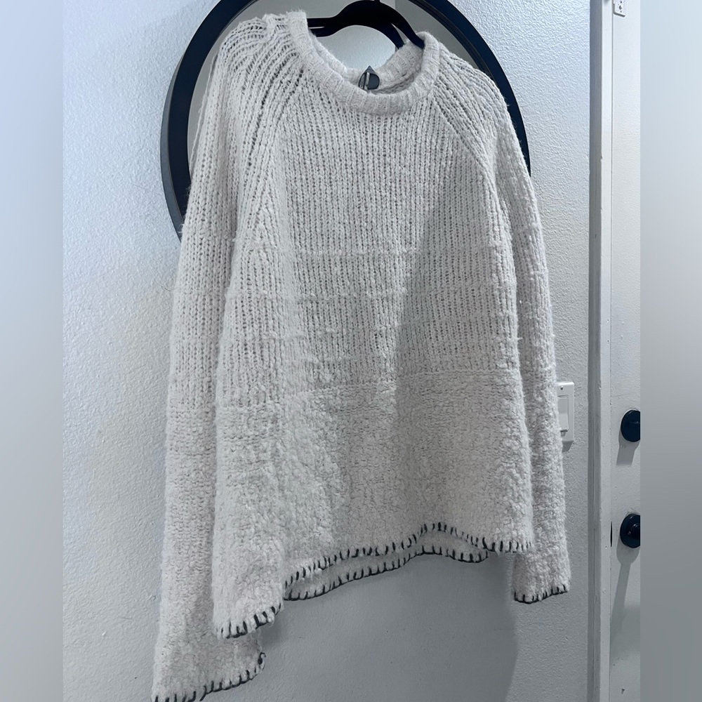 Raquel Allegra Sweater Oat Wool Size Womens XL EUC White - Picture 4 of 14